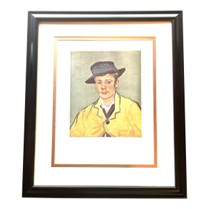 1940s Vintage Art Print Portrait of Armand Roulin by Van Gogh, Framed