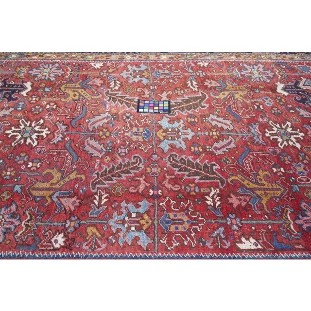 Vintage Heriz Rug 7' x 8'10'' For Sale - Image 9 of 10