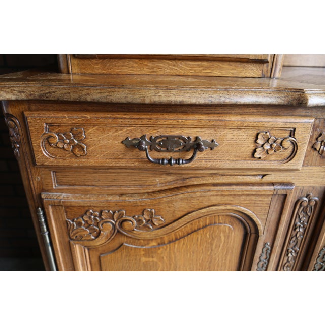 Antique French Oak China Hutch For Sale - Image 6 of 9