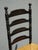Wood Chair Vintage L. Hitchcock French Country Black Ladder Back Rush Chair Stenciled For Sale - Image 7 of 17