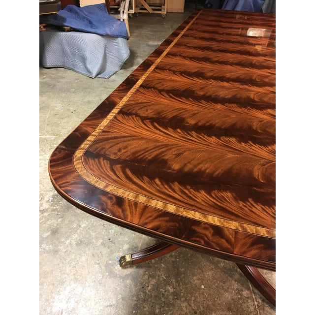 Traditional Mahogany Georgian Style Banquet Dining Table by Leighton Hall Made-To-Order For Sale - Image 10 of 12