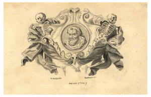 William Barrett, Socrates Memento Mori Cartouche Design, 1750, Watercolour