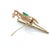 Early 21st Century 14k Yellow Gold Emerald and Diamond Studded Horse Rider Brooch For Sale - Image 5 of 9