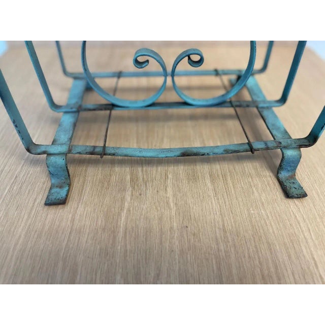 1940s Metal Magazine Rack For Sale In Los Angeles - Image 6 of 7