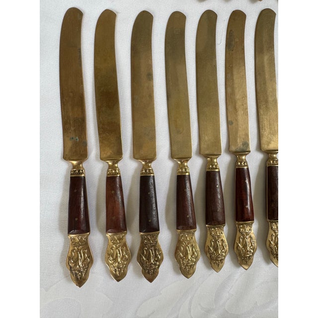 Mid 20th Centure Vintage Thai Serving Utensils Set of 141 in Original Box For Sale - Image 4 of 14