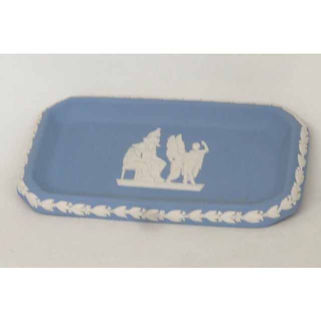 Wedgwood Jasperware Blue Tray Rectangular Trinket Pin Dish Plate British 4683b For Sale In Miami - Image 6 of 14
