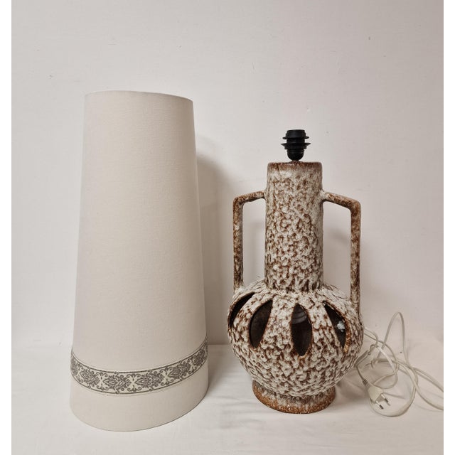 Vintage West German Ceramic Table Lamp, 1970s For Sale - Image 10 of 15