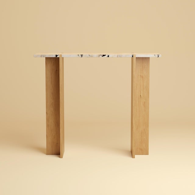 Not Yet Made - Made To Order Calacatta Viola Marble and Smoked Oak Console Table by Lebanto For Sale - Image 5 of 5