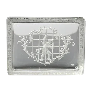 Bohemian Intaglio Glass Box from Heinrich Hoffmann, 1930s