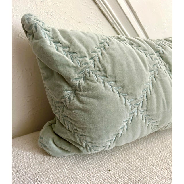 Bella Notte and Linen Long Lumber Pillow in Eucalyptus For Sale - Image 9 of 11