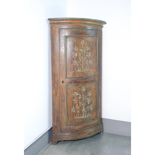 Single-Door Corner Cabinet in Wood For Sale - Image 10 of 16