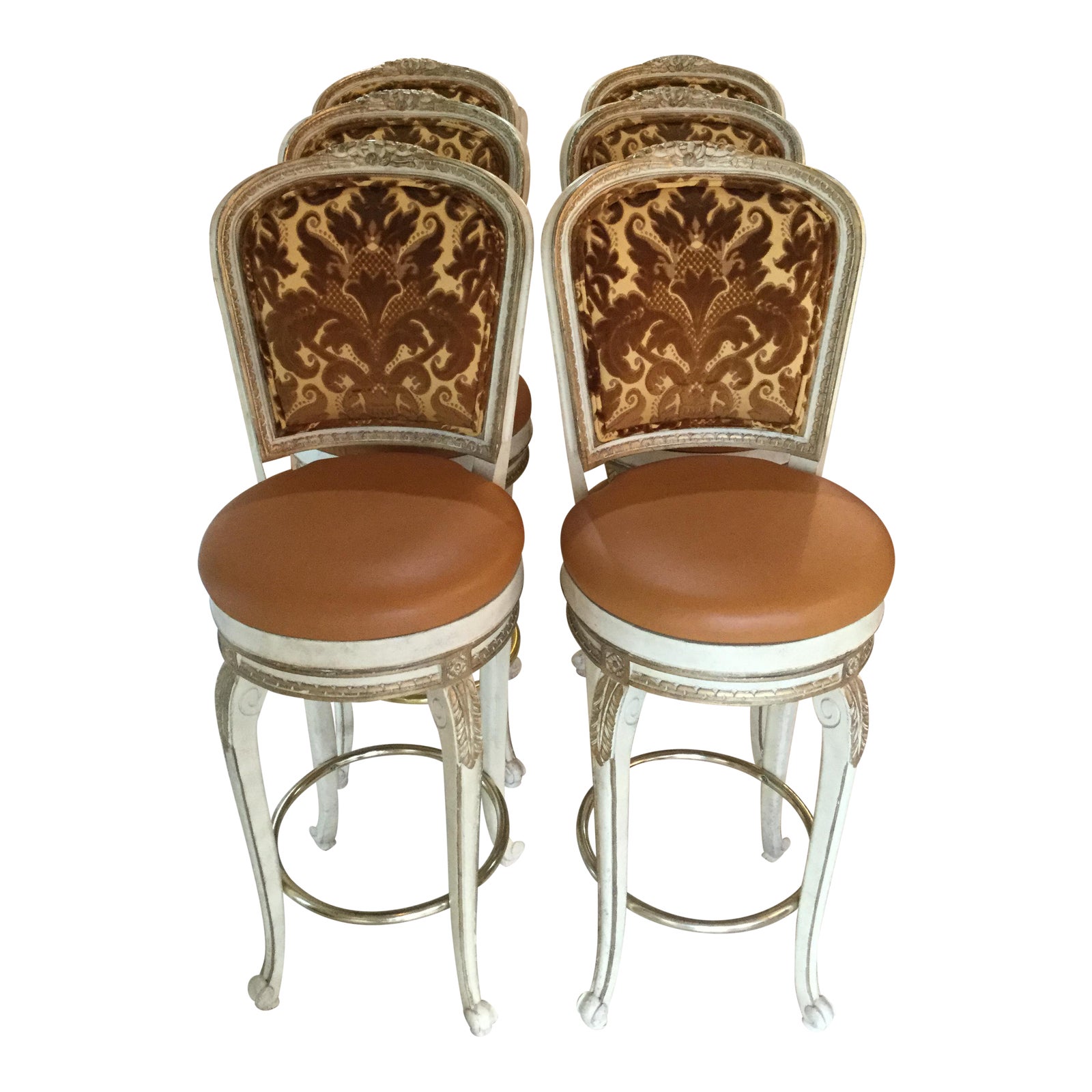 FrenchStyle Bar Stools Set of 6 Chairish