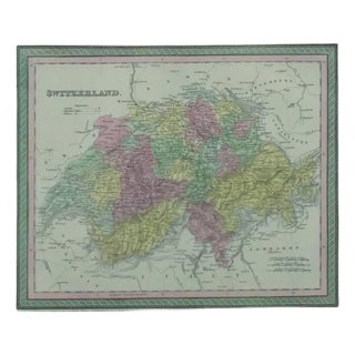 Map of Switzerland by Cowperthwait, 1850 For Sale