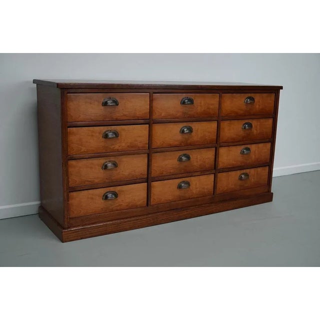Vintage Dutch Cherry Apothecary Cabinet, 1930s For Sale - Image 11 of 14