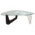 Mid-Century Modern Black and White Noguchi Style Coffee Table For Sale