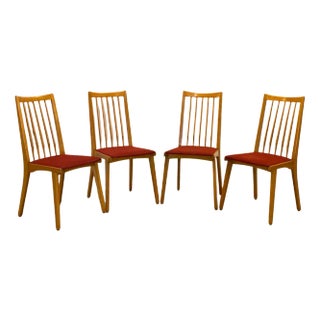 Beech Chairs, 1960s, Set of 4 For Sale
