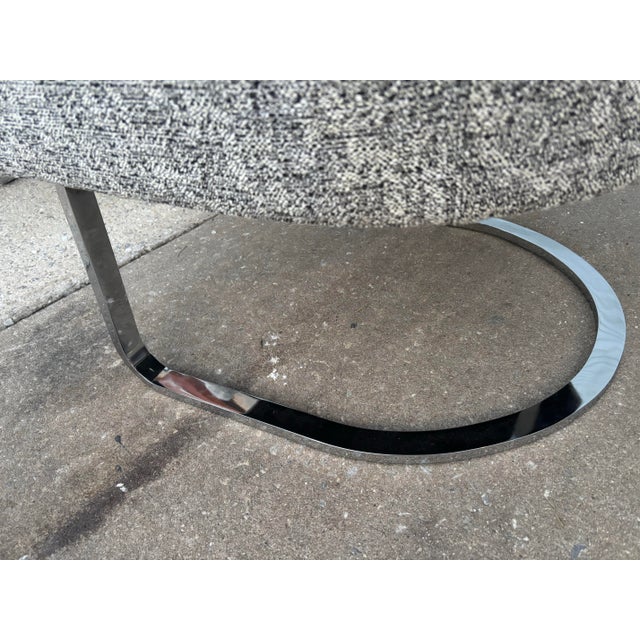 Off-white 1970s Pace Cantilever Barrel Lounge Chairs For Sale - Image 8 of 12