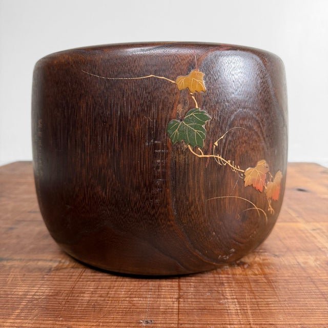 Japanese Hibachi with Peony Lacquer Decoration, 1958 For Sale - Image 10 of 13