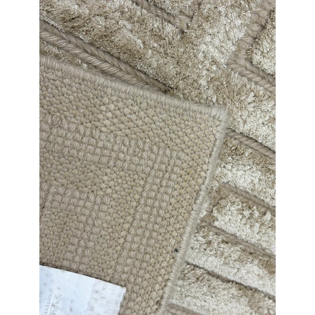 2020s Rh Rajouri Silk & Wool Rug – 12' × 15' Wheat | Hand-Knotted Silk & Wool | Nepalese Artisan Construction For Sale - Image 5 of 18