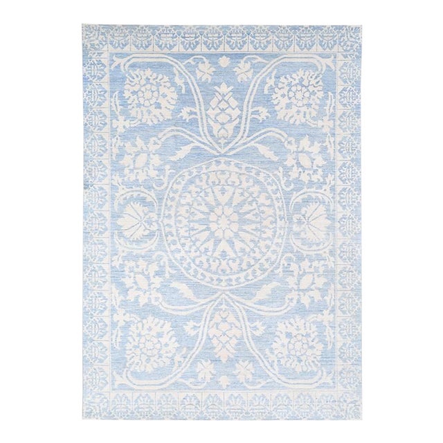 Pasargad DC Fine Hand Knotted Oushak Rug For Sale