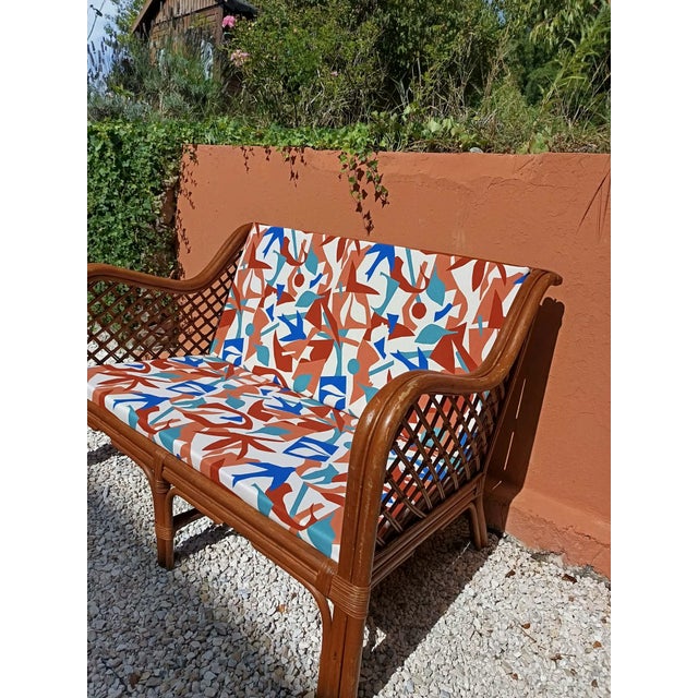 Vintage Rattan Sofa, 1970s For Sale - Image 8 of 12