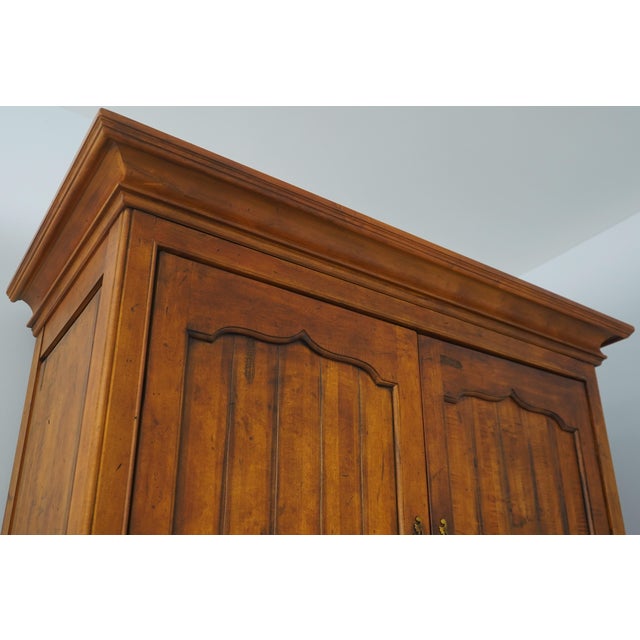 Wood Century Large Country Distressed Finish Tv Armoire For Sale - Image 7 of 18