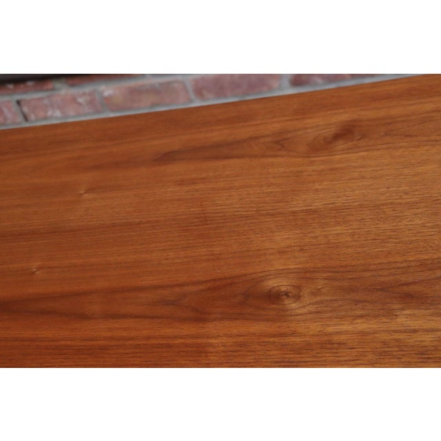 Vintage Florence Knoll Teak and Chromed-Steel Partner's Desk / Executive Desk For Sale - Image 13 of 18