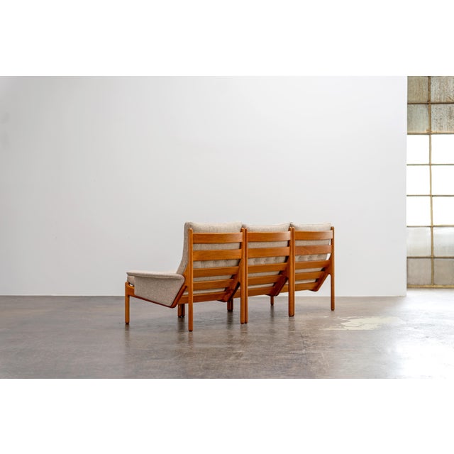 Beige Venus Sofa in Teak by Illum Wikkelsø for C F Christensen Silkeborg, 1972 For Sale - Image 8 of 16