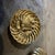1970s Brass Twisted Torchon Spiral Earrings For Sale - Image 6 of 9