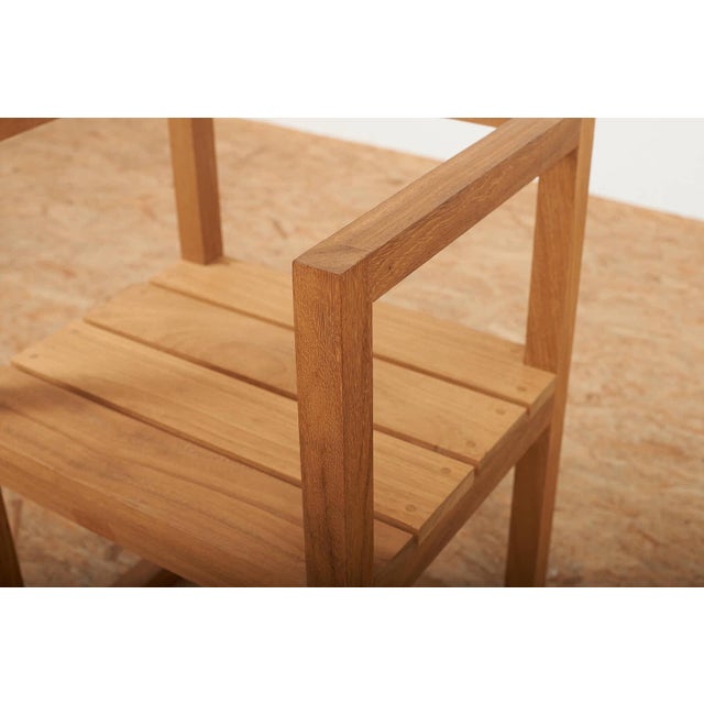 Outdoor Armchair in Oak by Peter Wigglesworth for Formatera AG, 1985 For Sale - Image 5 of 12