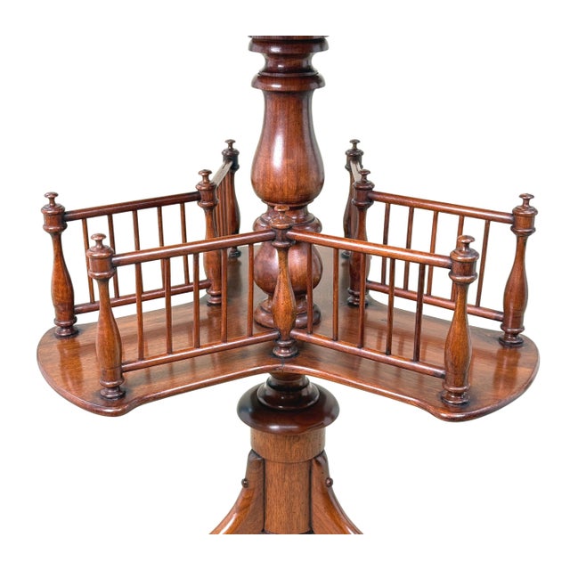 Antique Circular Occasional Book Table in Burr Walnut, 1870 For Sale - Image 4 of 13