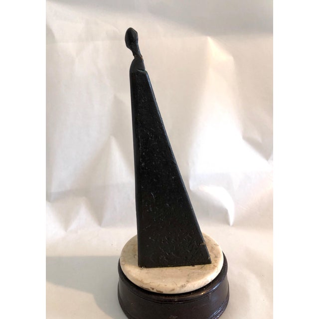 Sydney Kumalo, Sydney Kumalo Bronze Minimalist African Modernist Sculpture Figural Female Nude, 20th.c For Sale - Image 9 of 10