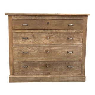 Late 19th Century Beech Chest of Drawers For Sale