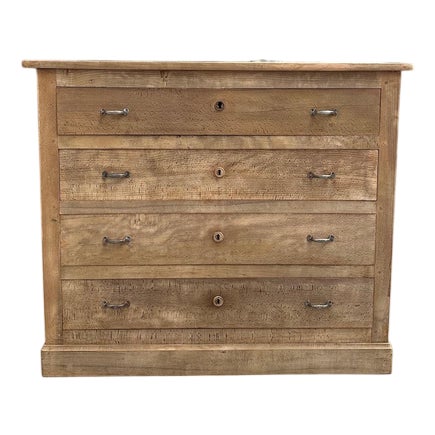Late 19th Century Beech Chest of Drawers For Sale