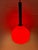 1950s Tapio Wirkkala Teak Hanging Lamp With Vistosi Modern Red Glass Shade For Sale - Image 12 of 12
