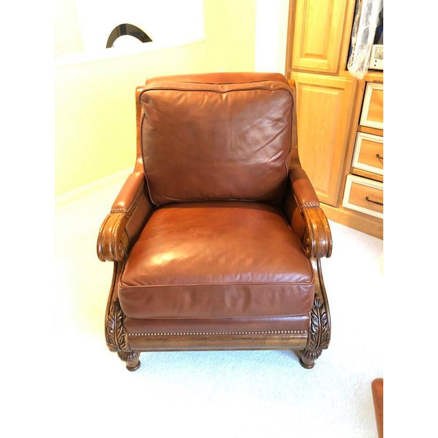 French Country Hancock and Moore Leather Chair Chairish