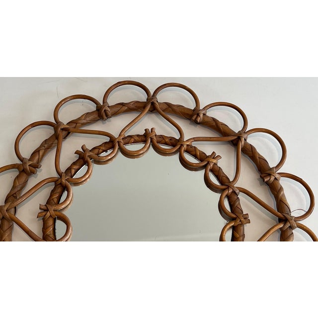 Small Rattan Mirror For Sale - Image 12 of 12