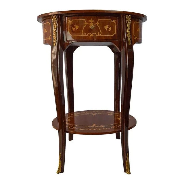 Walnut Coffee Table with Bronzes and Inlays, 1980s For Sale - Image 3 of 8