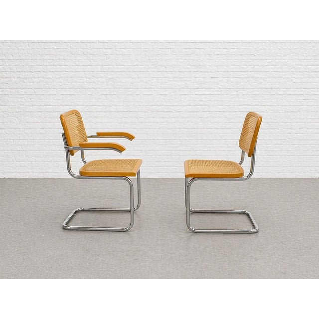 Marcel Breuer Cesca Styled Mid Century Modern Dining Chairs, a Pair For Sale - Image 11 of 11