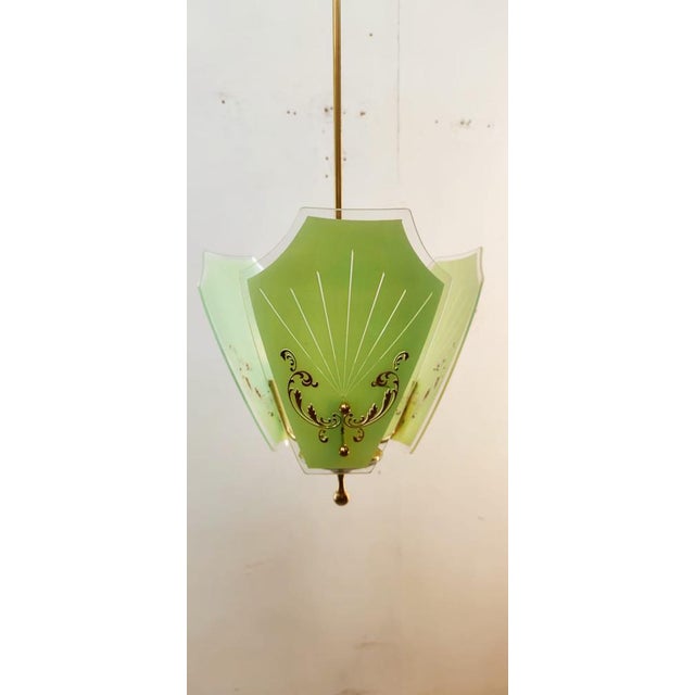 Suspension Lamp with 3-Decorative Glasses For Sale - Image 17 of 18