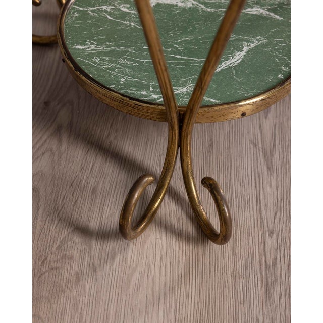 Vintage Italian Gilded Brass and Glass Coffee Table, 1950s For Sale - Image 6 of 12