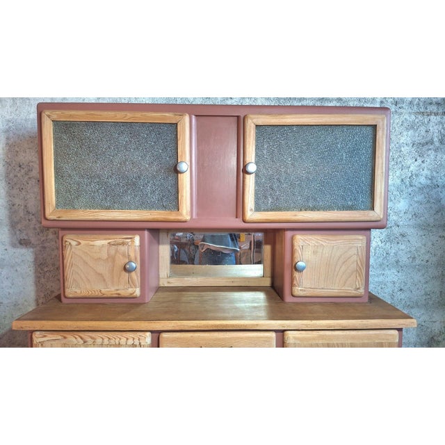 Vintage Mado 2-Body Kitchen Buffet with Cathedral Glass, 1950s For Sale - Image 6 of 11