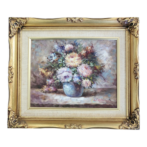 Early 20th Century Walter Adams Signed Original Framed Oil on Board Still Life Painting