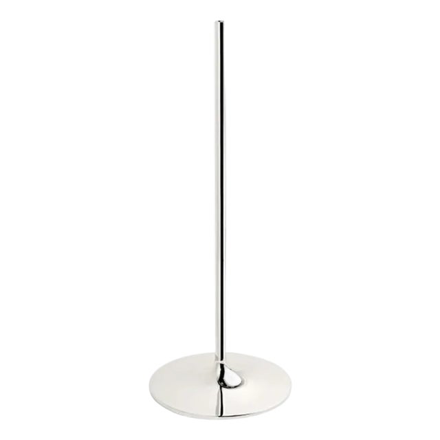 Floor Stand for Candleholder in Zinc Alloy with Chrome Finish by STOFF Nagel For Sale