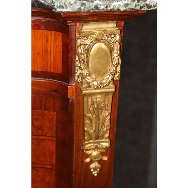 French Louis XVI Maison Forest Marble Top Cabinet With Inset Chinoiserie Panels For Sale - Image 10 of 12