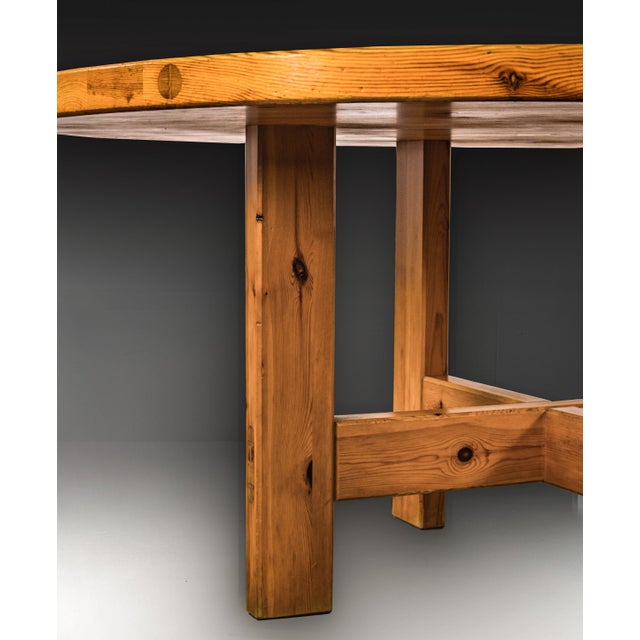 Wood Large Pine Dining Table by Karl Andersson & Söner for Roland Wilhelmsson, 1960 For Sale - Image 7 of 12
