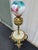 Brass Early 1900's Juno Brass and Marble Telescoping Piano Floor Lamp With Painted Globe For Sale - Image 8 of 12