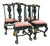 Four 19th Century Queen Anne Style Dark Green Painted Side Chairs. For Sale