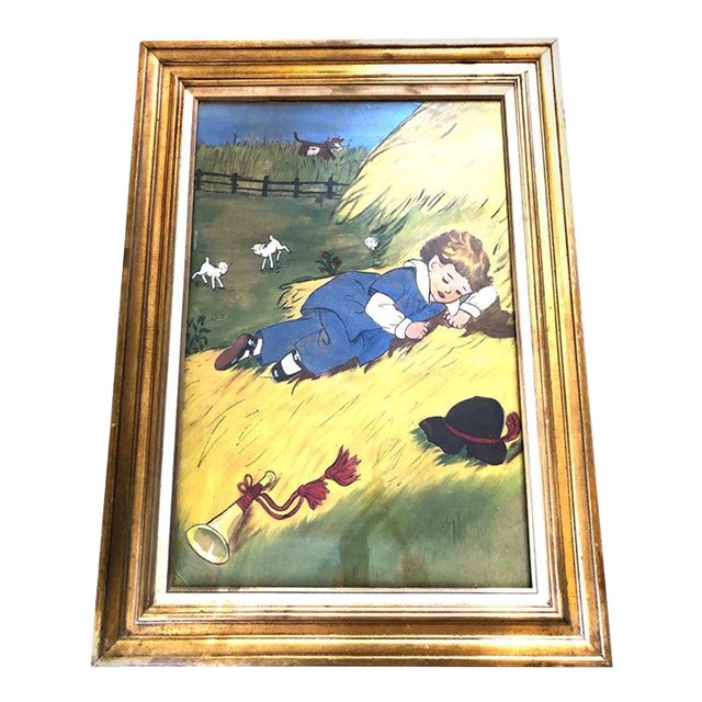 Little Boy Blue Painting on Canvas Cloth For Sale