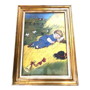 Little Boy Blue Painting on Canvas Cloth